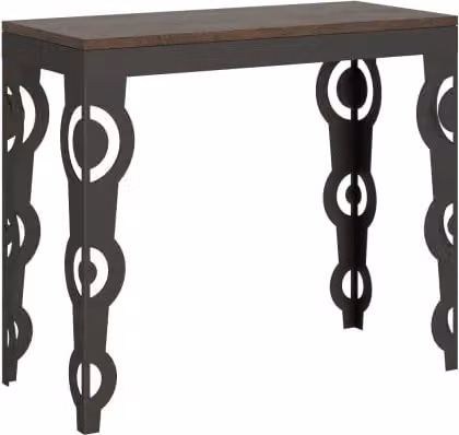 Consolle allungabile Karamay Evolution Itamoby con telaio Antracite e finitura Noce, L/P: 90 x 40 cm, estensibile fino a 300 cm – 1