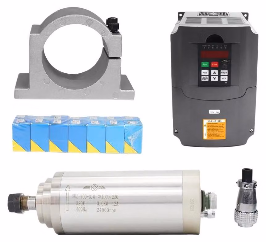 Motore mandrino CNC, potenza 3 kW, raffreddato ad acqua, Kit 3