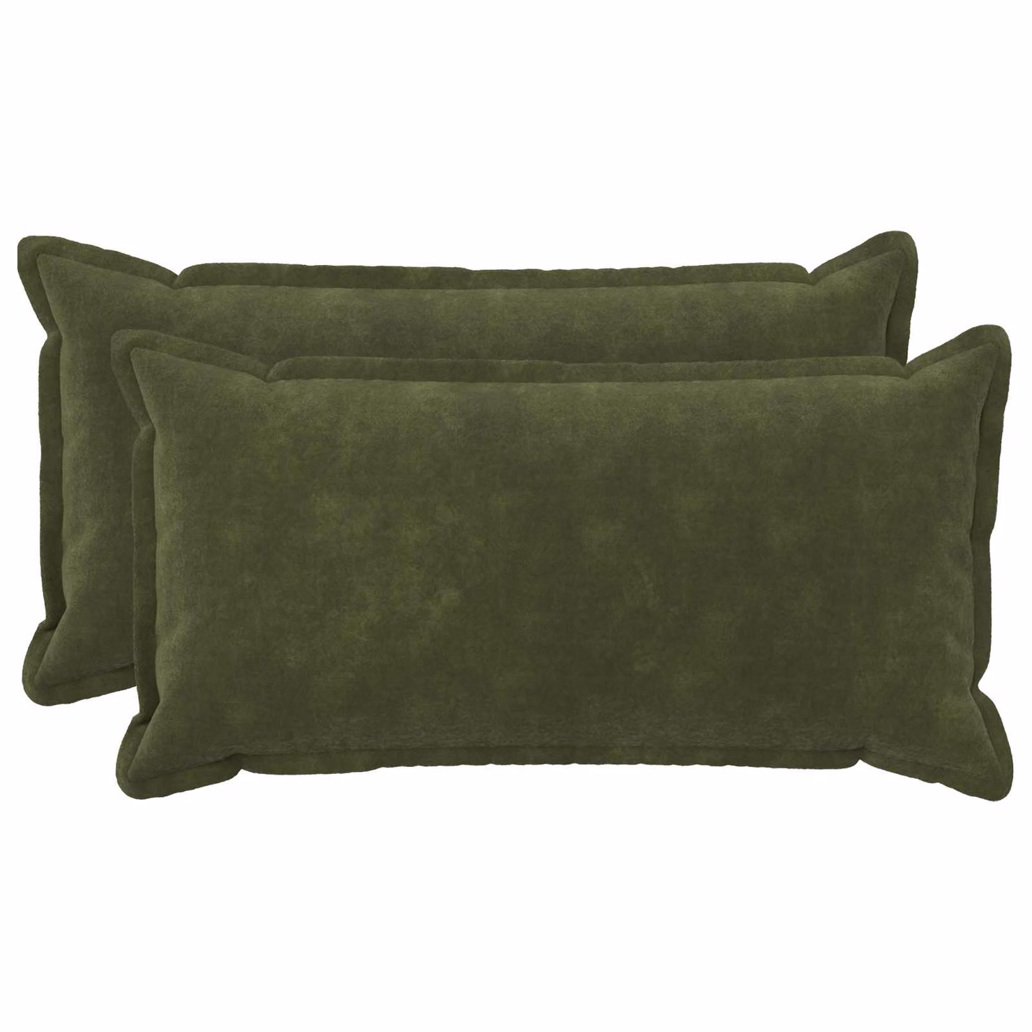Set di 2 federe vidaXL HOUTEN verdi in microfibra, L 70 cm x P 40 cm