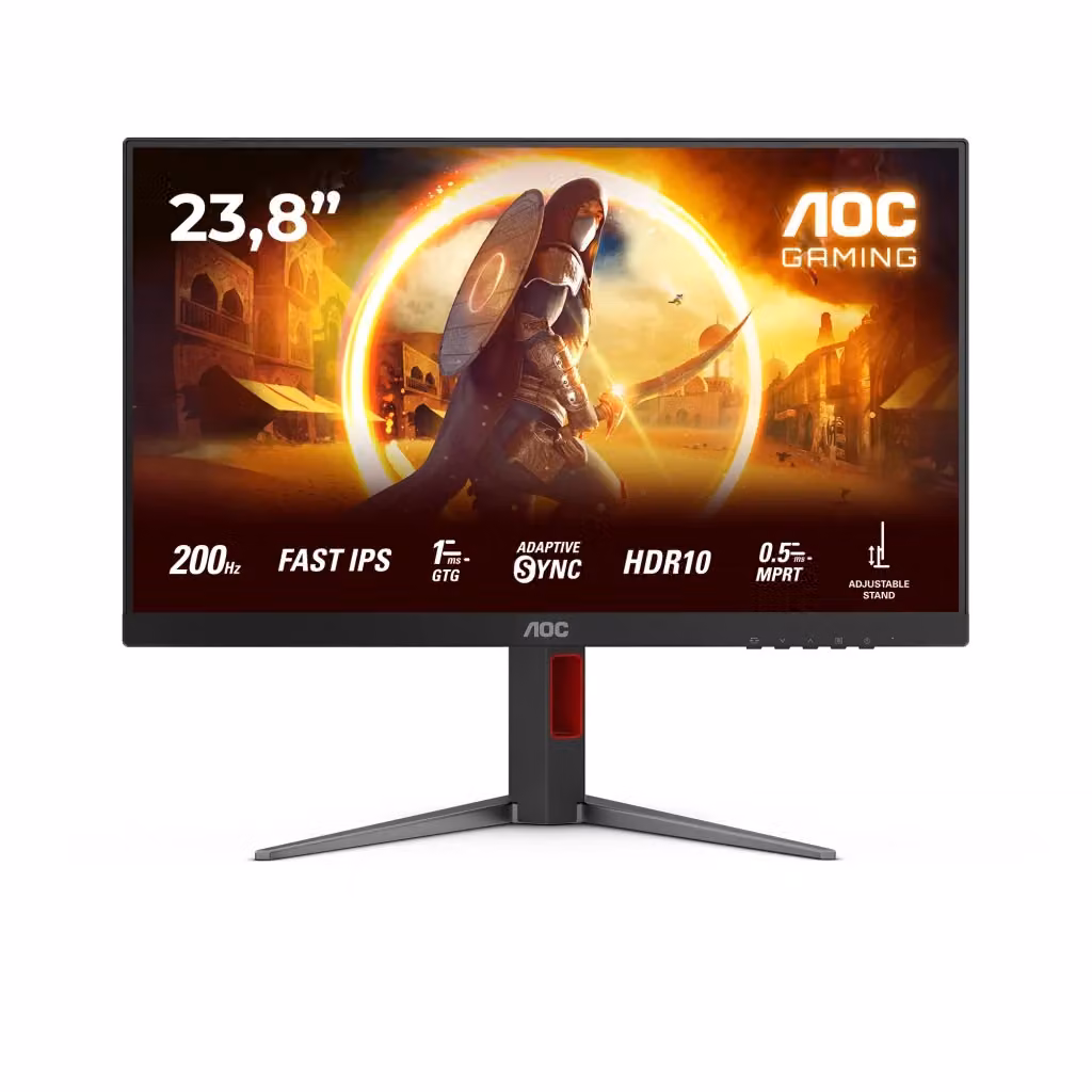 Monitor PC AOC G4 24G4HA da 23.8 pollici Full HD LED Nero e Rosso con pannello IPS e connessioni HDMI, DisplayPort e Jack 3.5 mm – 2