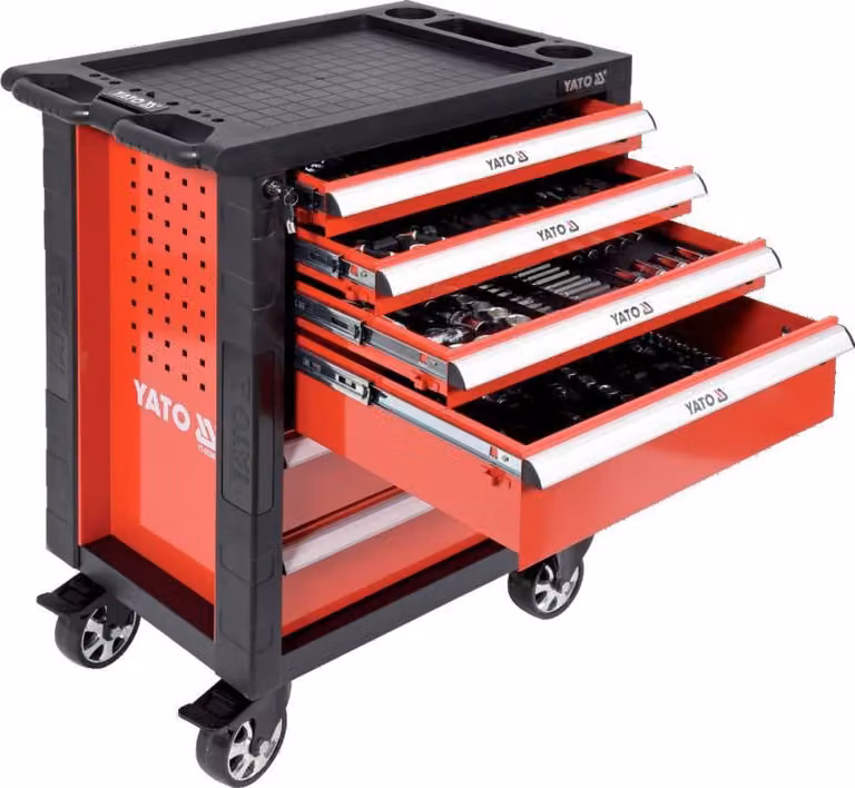 Carrello da officina 975x765x465mm con utensili 177 pezzi