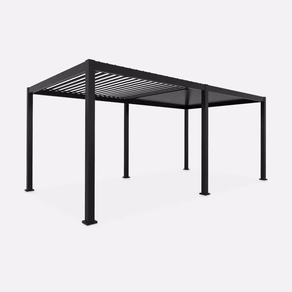 Pergola Bioclimatica IPERBRIKO in Alluminio e Acciaio Zincato Antracite L: 600 cm, P: 300 cm, H: 240 cm – 2