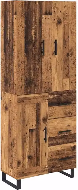 Credenza con cassetto 2 pz | Madia | Buffet da pranzo | Armadio da pranzo Legno vecchio 69,5 x 34 x 180 cm