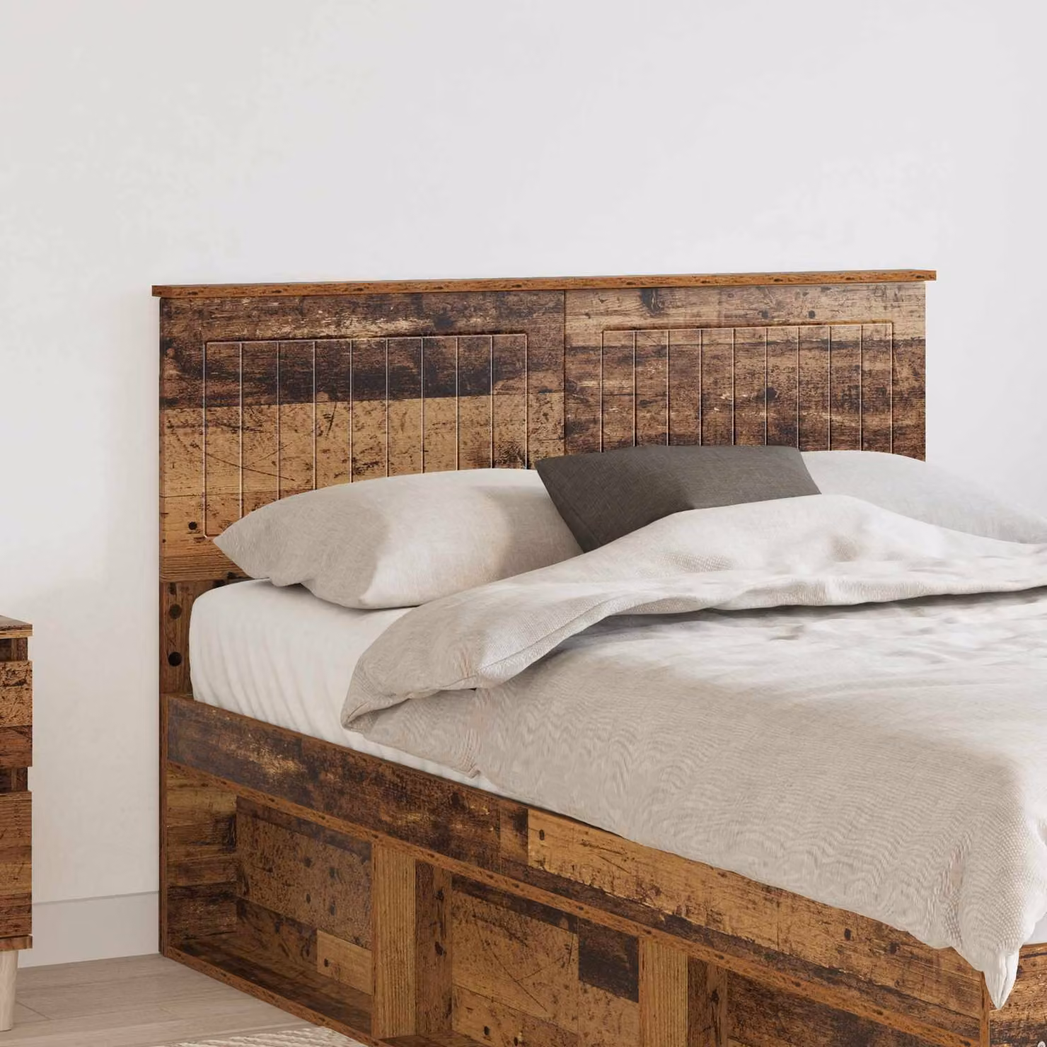 Testiera per letto moderna vidaXL in legno ingegnerizzato color marrone