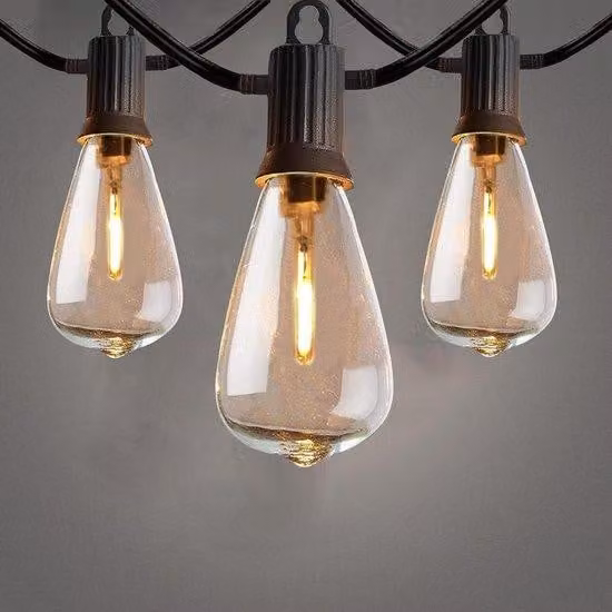 Set di luci LED da esterno impermeabili da 7,6 m, bianco caldo, 12 pezzi