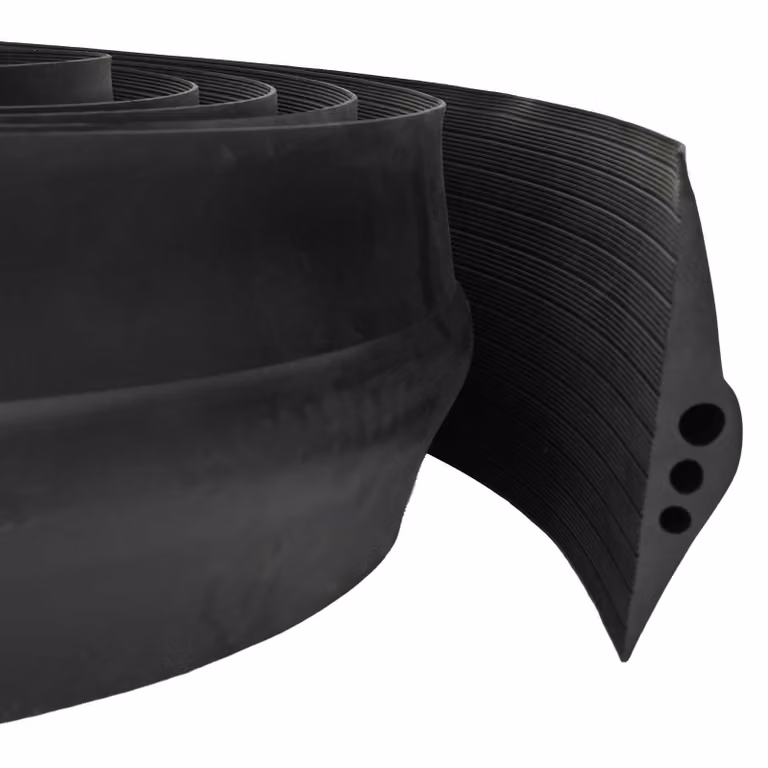 Guarnizione per fondo porta garage vidaXL in gomma EPDM nera, 12 m, Spessore: 12 mm, Altezza: 7,5 mm