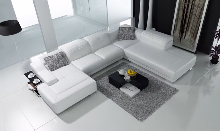 Ledersofa Sofa Couch Wohnlandschaft Ecksofa Eck Garnitur Design Modern K5002