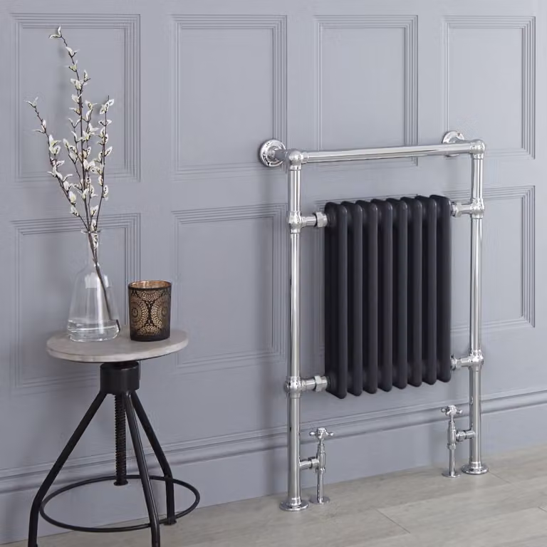 Scaldasalviette Tradizionale Design Antracite 930x620mm - Termoarredo Bagno - Elizabeth