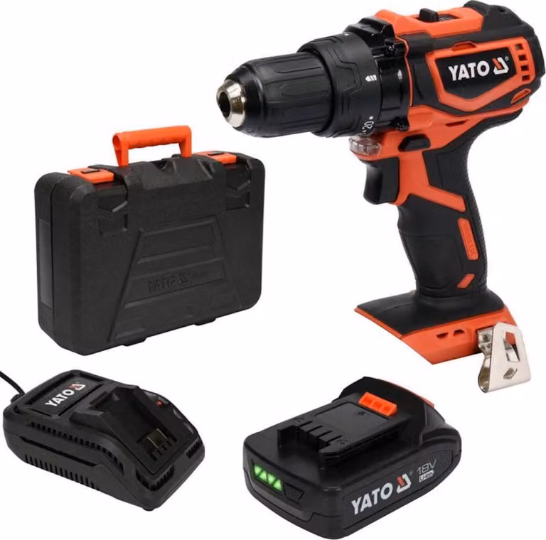 Trapano avvitatore a batteria da 18 V (1 batteria da 2 Ah + caricabatteria)