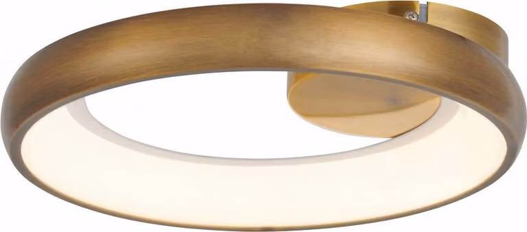 Lampada da soffitto a LED Thea 20W 4000K 1600lm in alluminio oro scuro, dimensioni: 7x30x30 cm, IP20, Reality