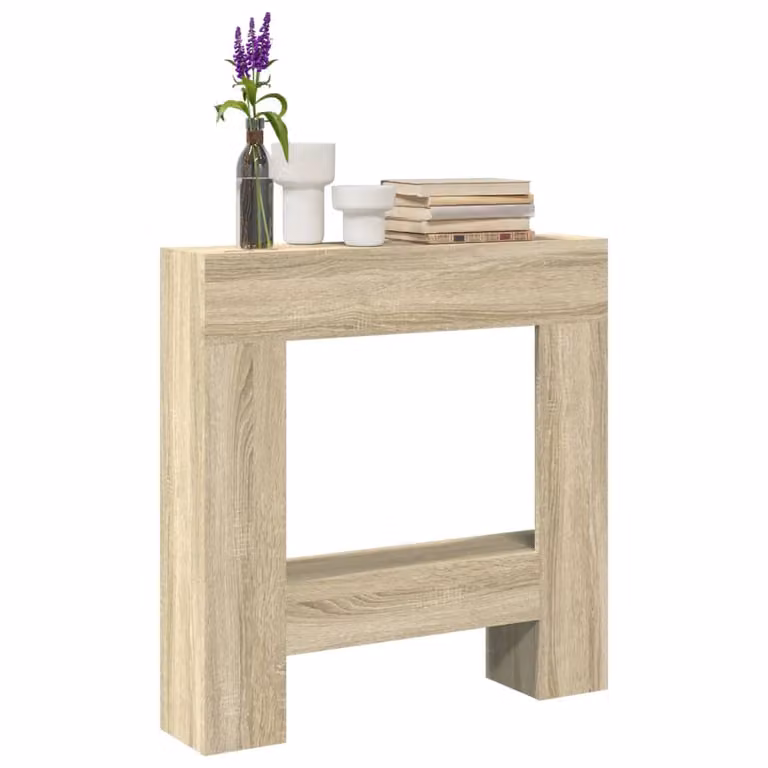 Cornice per Camino vidaXL in Rovere Sonoma, Colore Marrone e Beige, L: 81 cm, P: 18 cm, H: 82 cm