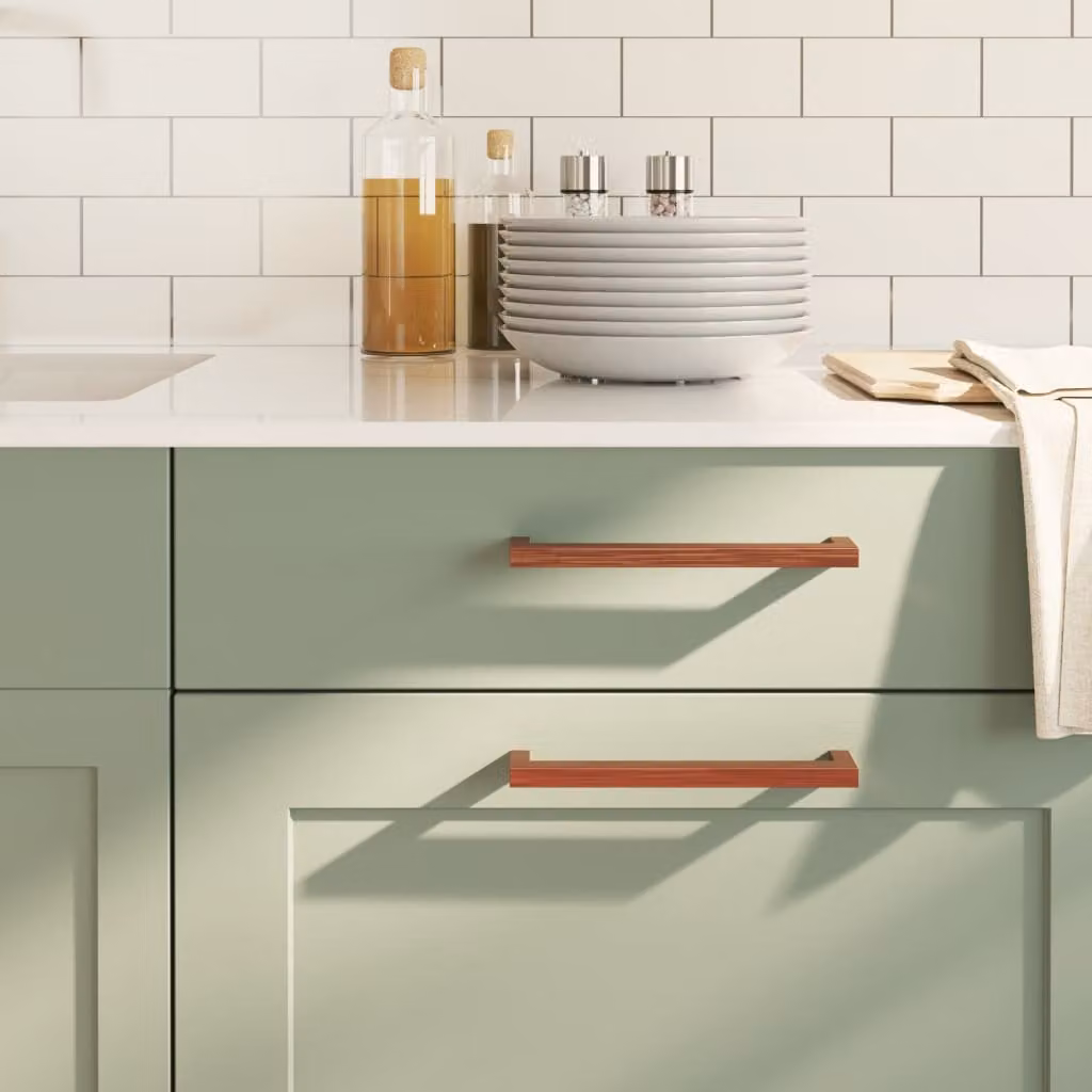 Set di 10 maniglie per mobili a barra vidaXL in acciaio inox colore bronzo