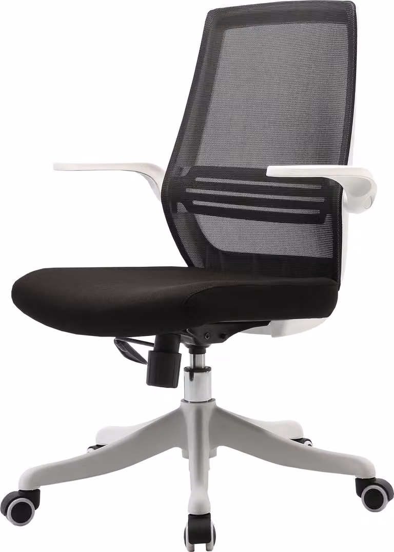 Sedia da ufficio moderna HWC-J88, sedia da scrivania, ergonomica e traspirante, supporto per la vita, bracciolo sollevabile ~ nero