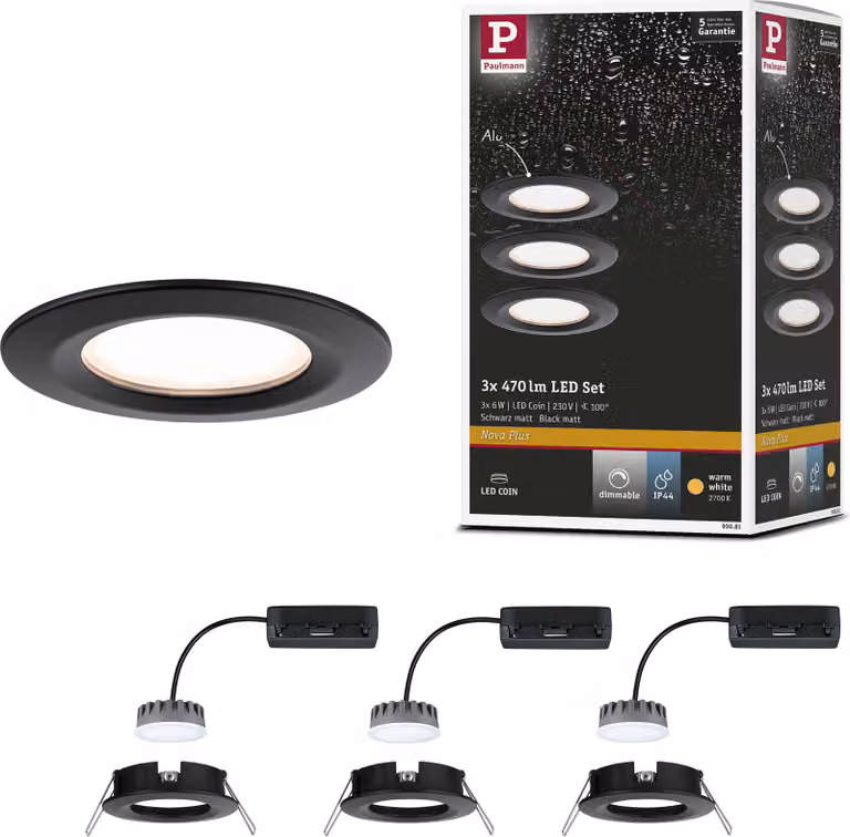 Paulmann Luce da incasso a LED Nova Plus set base rigido