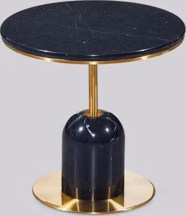 Runder Wohnzimmer Beistelltisch Schwarzer Sofatisch Luxus Couchtisch Tisch