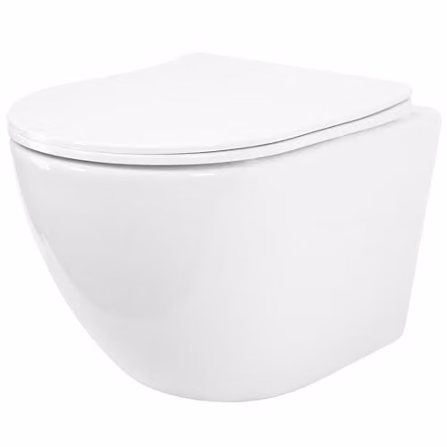 REA CARLO MINI TORNADO NF VASO WC SOSPESO BIANCO, VASO WC SOSPESO IN CERAMICA