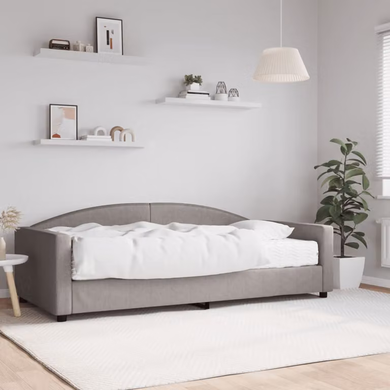 Maison Exclusive - Divano letto con materasso color taupe 100x200 cm in tessuto