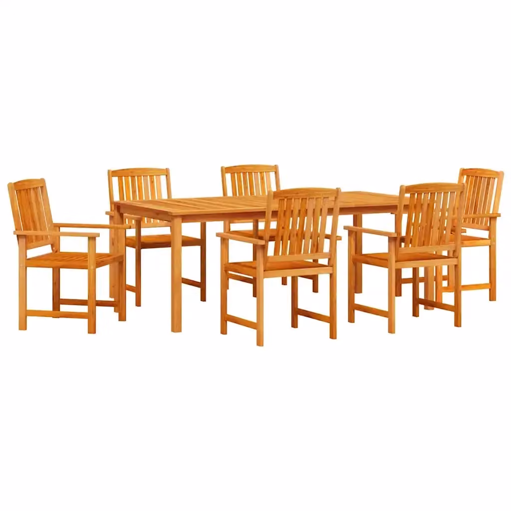 Set da pranzo per giardino vidaXL in legno di acacia marrone, 7 pezzi – 2