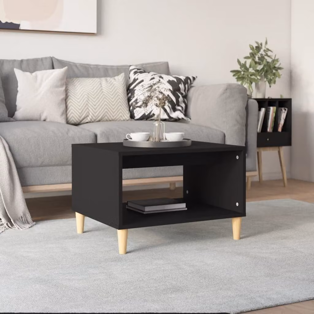 Maison Exclusive - Tavolino nero, 60x50x40 cm, realizzato in materiale composito di legno
