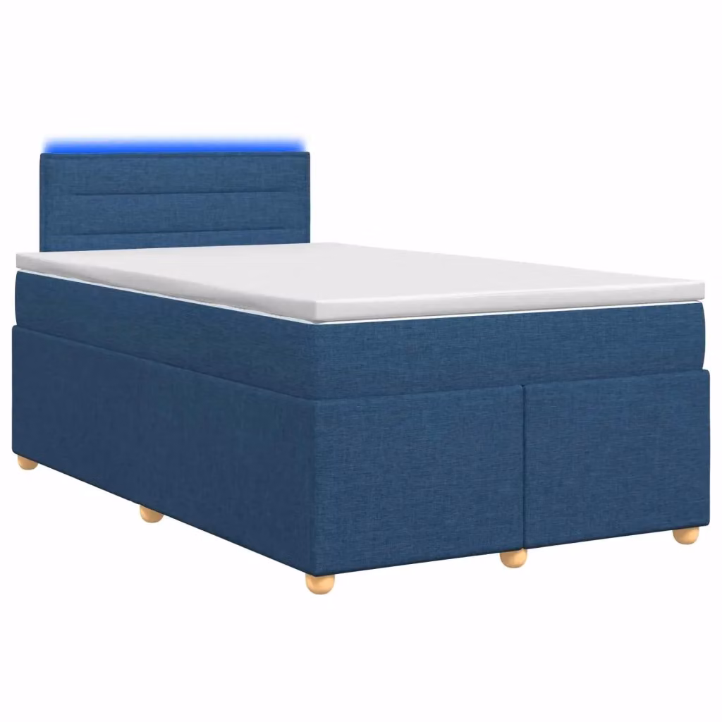 Letto box spring con materasso vidaXL in tessuto blu con base contenitore e porta USB L: 120 cm, P: 200 cm – 2