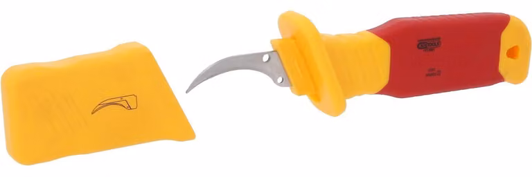KS TOOLS Coltello per cavi con isolamento protettivo e lama a uncino 200 mm - 117.5601