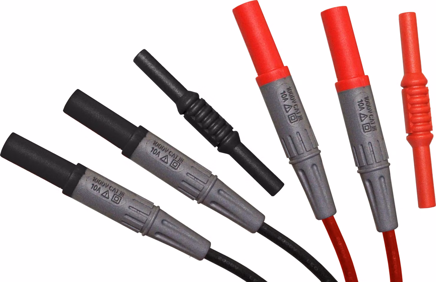 PeakTech P 7005 - Cavi di prova ~ 1000 V / 10 A ~ con connettori di sicurezza da 4 mm e prolunga