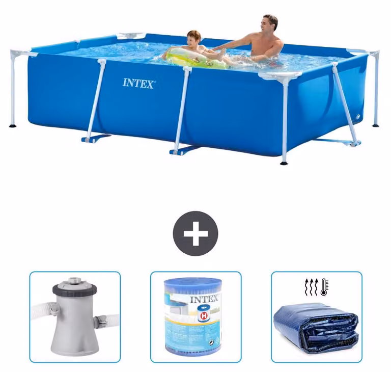 Piscina fuori terra rettangolare - 260x160x65 cm - composta da 4 parti - modello S21250