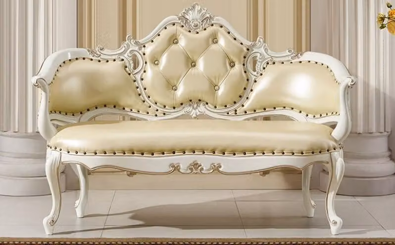 Bank Chesterfield Polster Sofa Ledersofa Königliche Sitzbank Couch