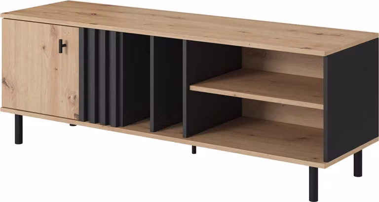 Mobile TV 138 cm CHATOM - rovere artigianale / antracite