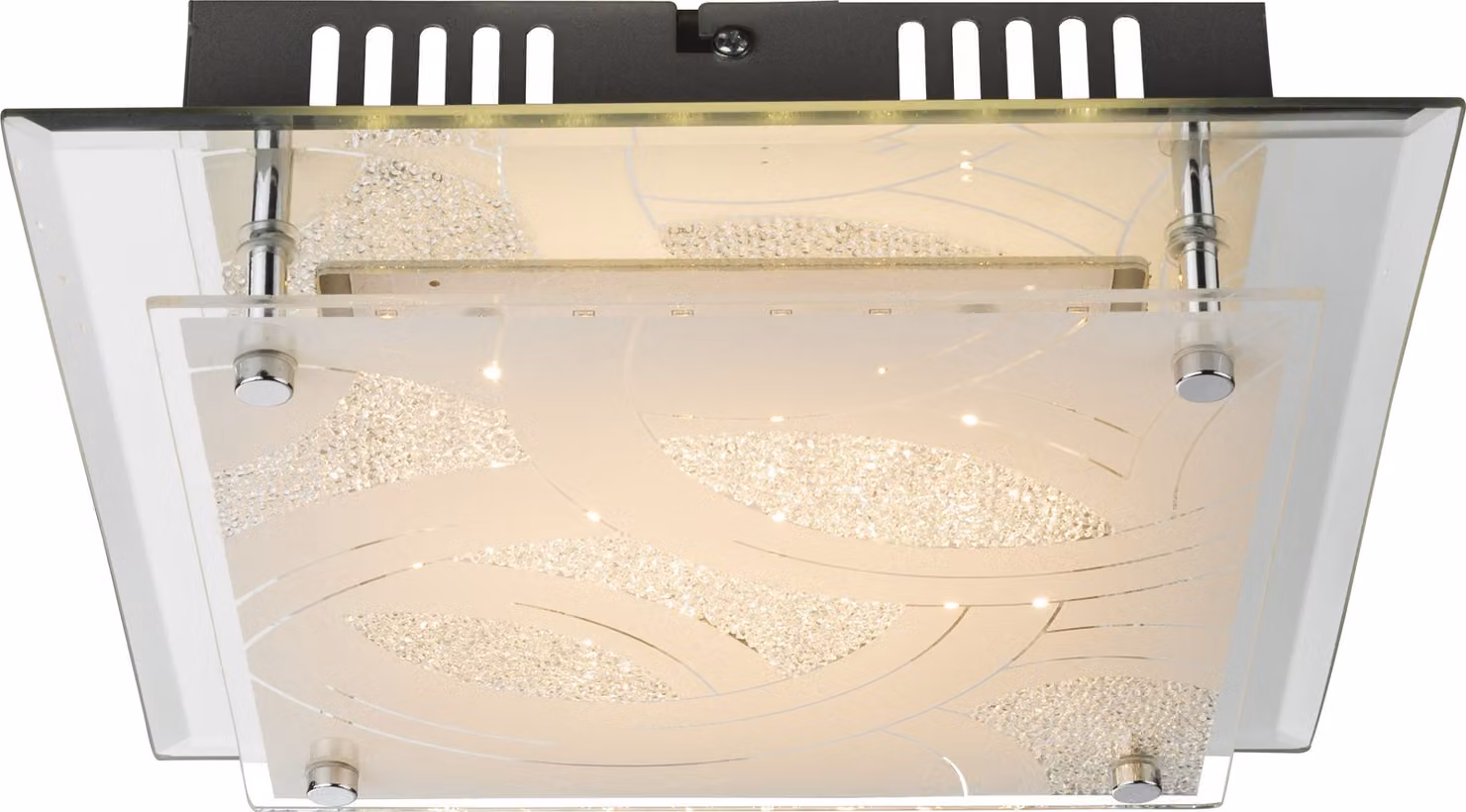 Lampada a sospensione Globo Noir II, cromata, 1 LED; codice prodotto: 48211-12