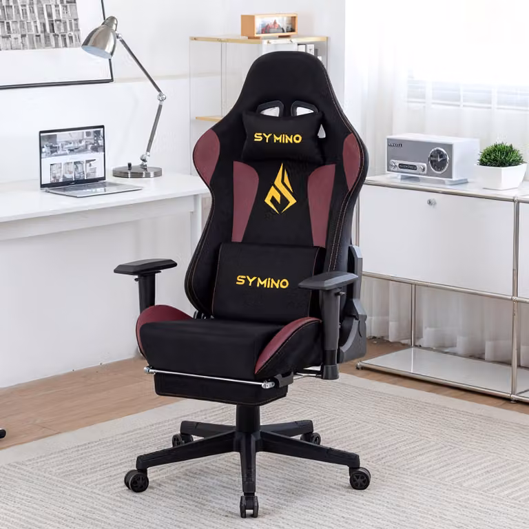 Sedia ergonomica da gaming - Sedia da ufficio - Sedia da gaming - Sedia per PC - Sedia girevole - Con poggiapiedi