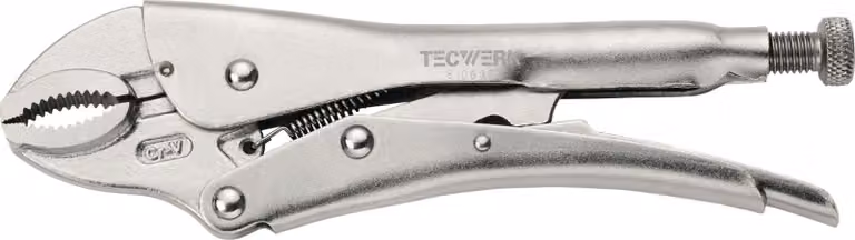 Morsetto di presa, lunghezza totale 180 mm, larghezza di serraggio massima 35 mm, marca TECWERK