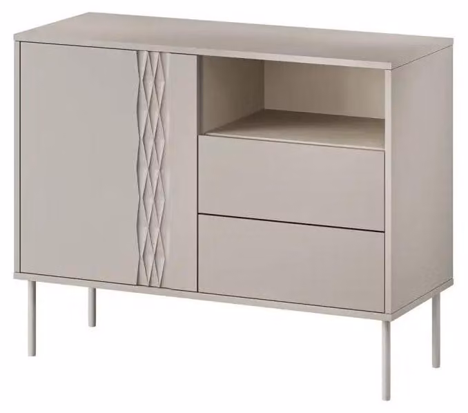 Lettino 1D2S Schermo TRESSE 100x40x75 cashmere opaco