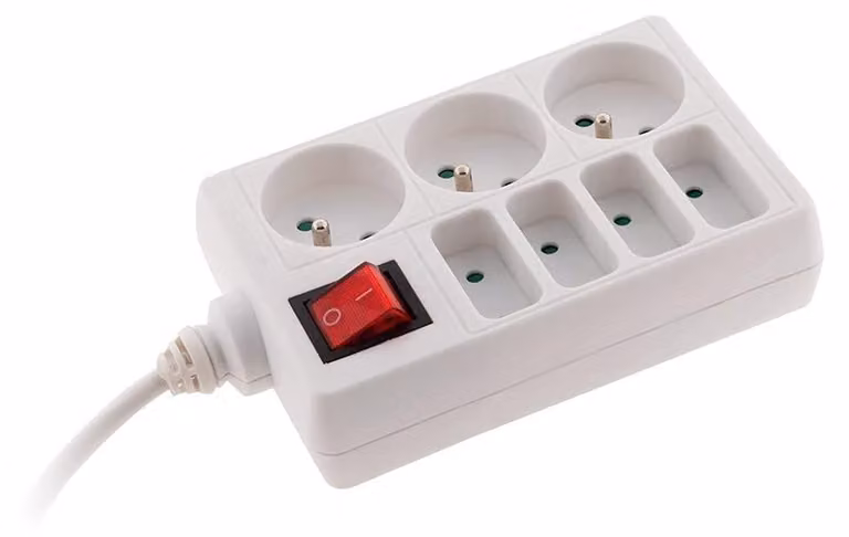 Zenitech - Multipresa 4x 6 A + 3x 16 A, bianco