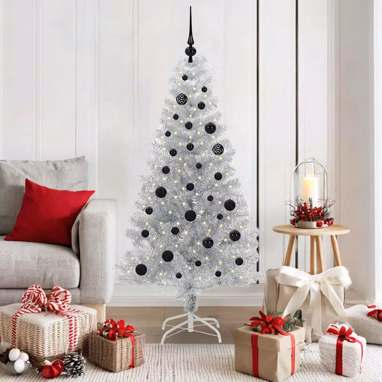 vidaXL Albero di Natale Argento 150 cm PET