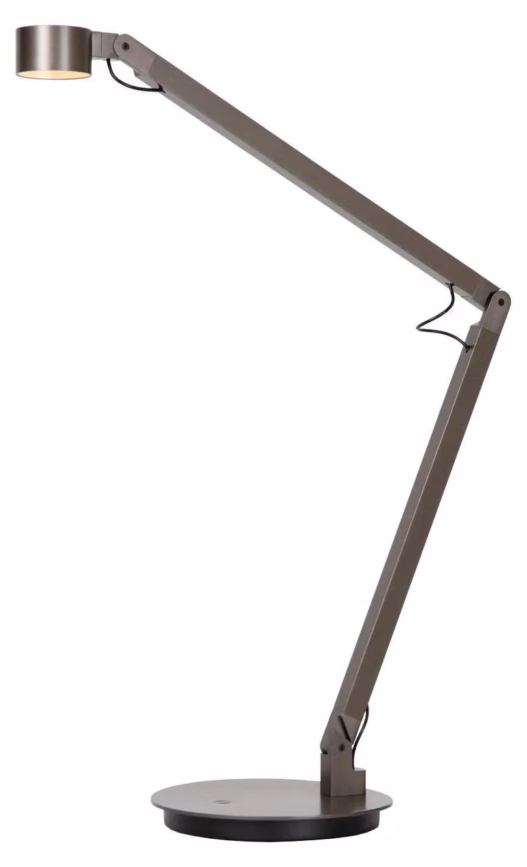 Lucide OGDEN - Lampada da tavolo - LED 3 StepDim - 1x7W 3000K - Ferro grigio – Grigio ferro