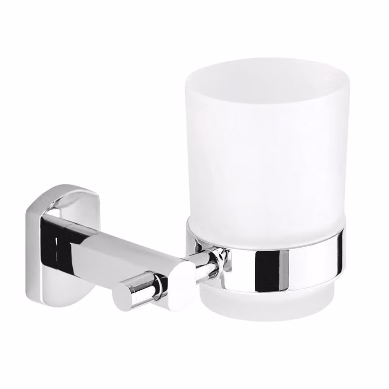 Portaspazzolini da muro in acciaio inox e Cromall EP10 Gedy serie EDERA PLUS Cromato