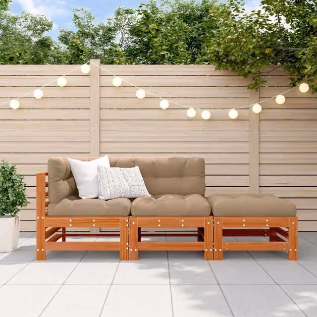Set Lounge da Giardino 3 pz Marrone Cerato 3418082