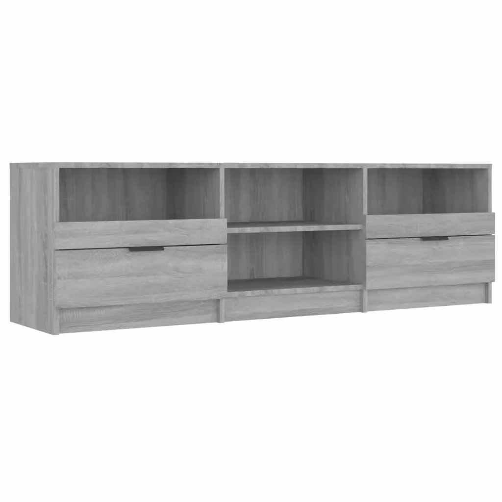 Mobile TV moderno vidaXL in legno MDF grigio per soggiorno L: 150 cm, P: 33,5 cm, H: 45 cm – 2