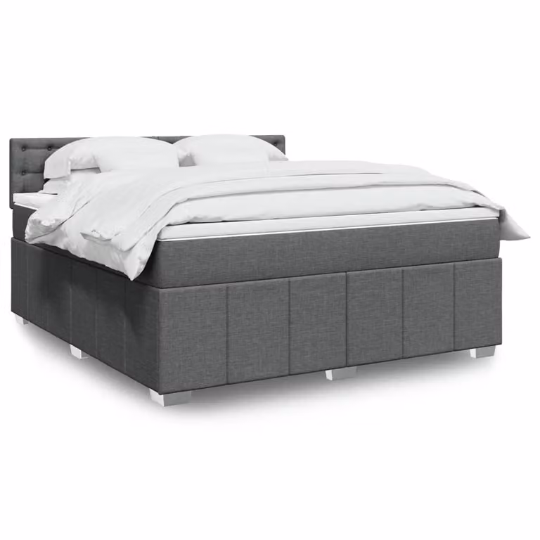 vidaXL Letto Ibrido con Materasso a Molle Insacchettate Grigio e Bianco 180x200 cm