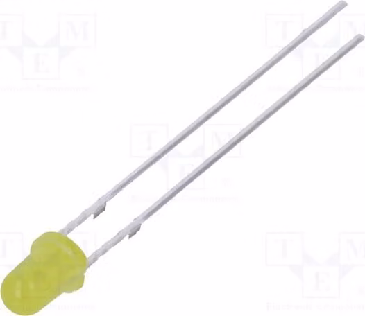 10 LED a 3 mm, modello OSY5JA3Z74A, diodi LED a foro passante (THT) da 3 mm, angolo di emissione di 70°, colore giallo, luminosità da 220 a 330 mcd