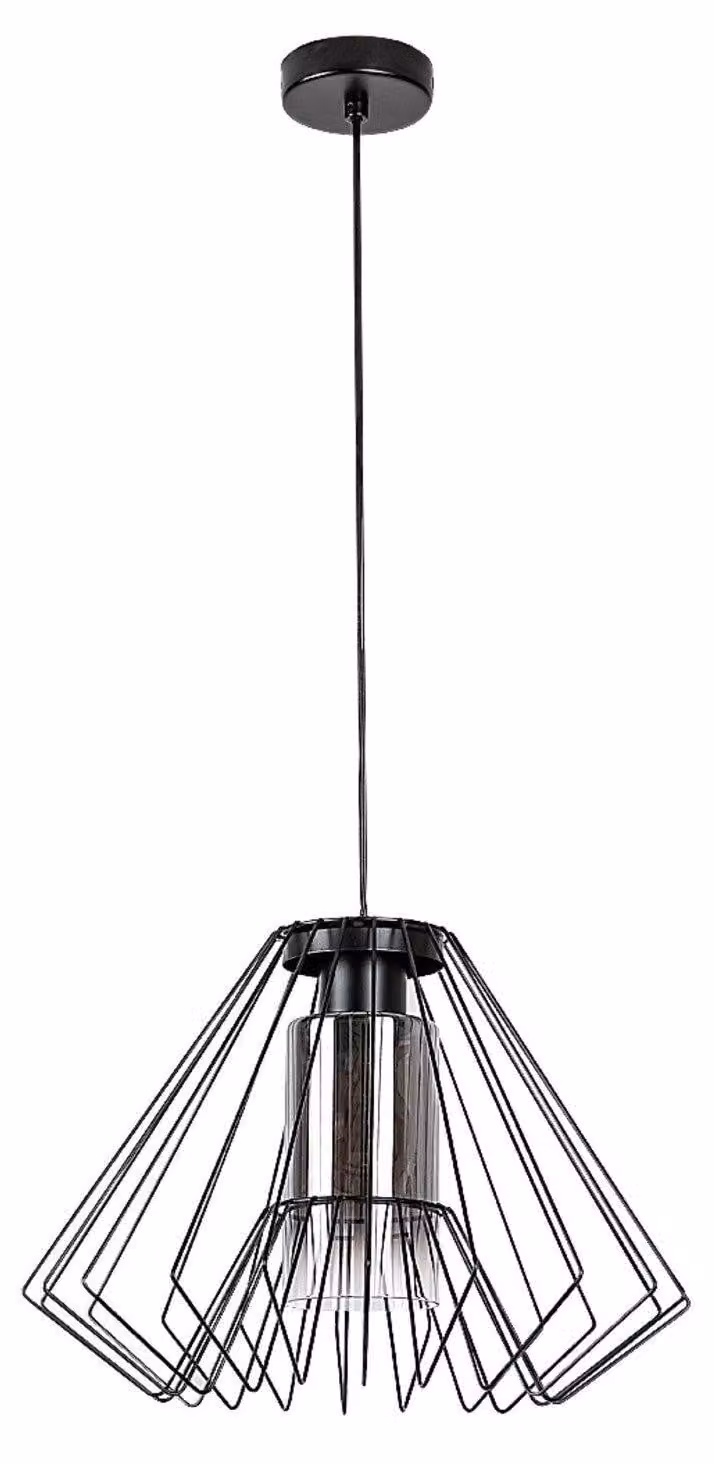Rabalux 72372 Lampade a sospensione Emerencia E27 1x MAX 40 metallo vetro nero