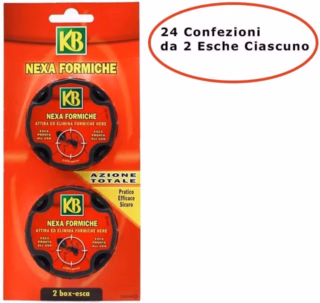 Nexa esca rossa per eliminare le formiche, confezione da 48 unità (2 box da 24)