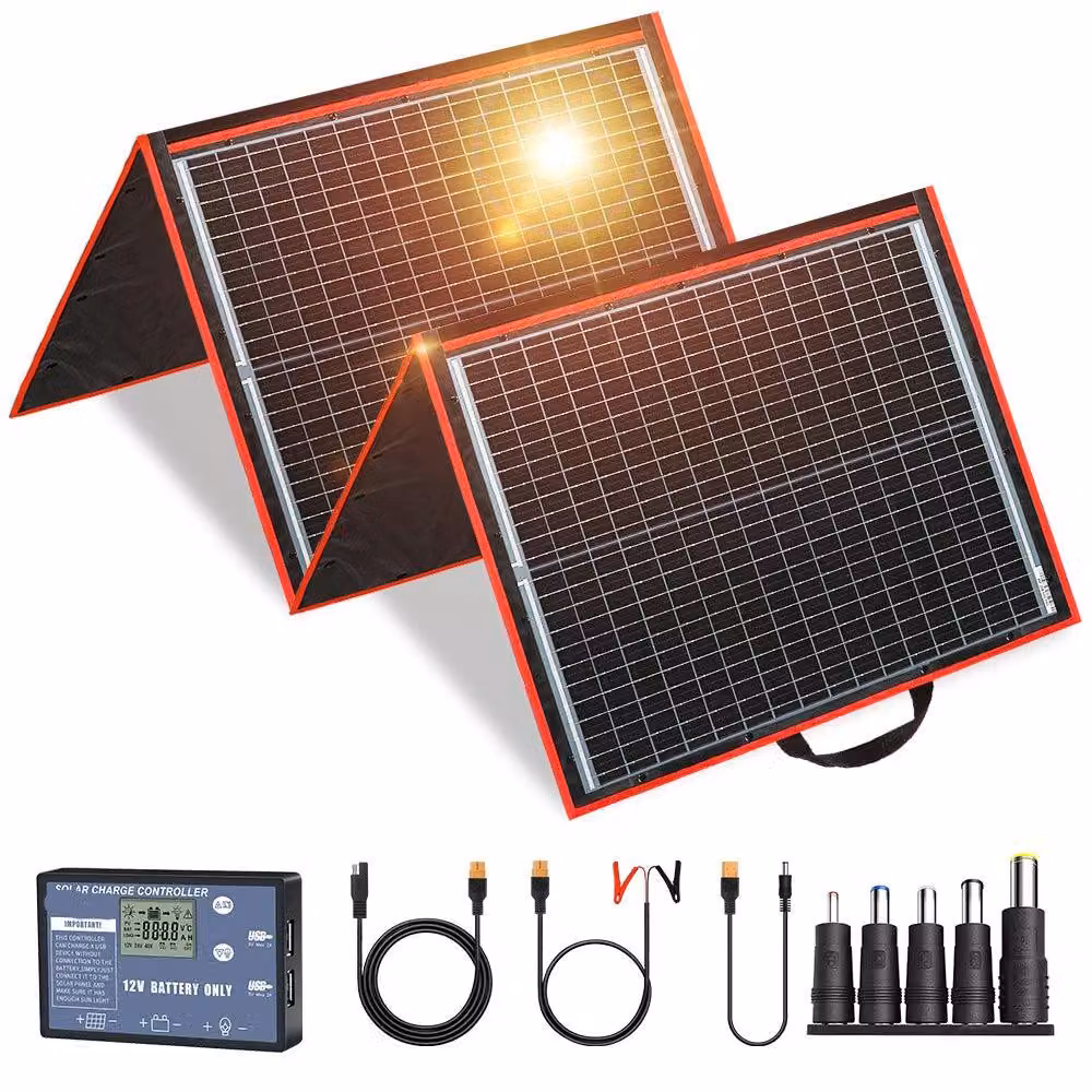Pannello solare pieghevole - Pannelli solari - Energia solare - Sun Power - 160W - Caricabatterie solare portatile