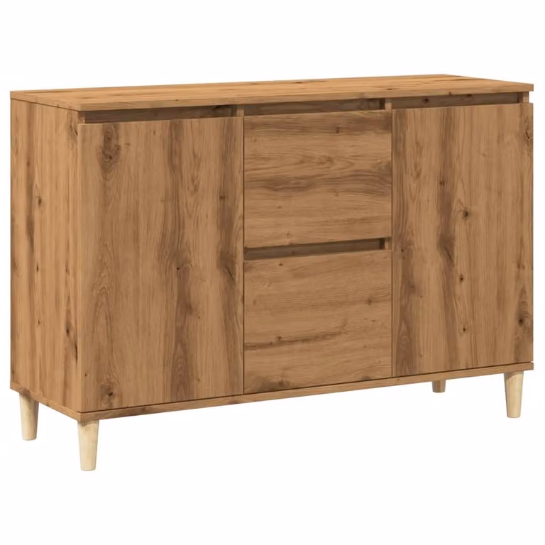 Credenza Rovere Artigianale 102x35x70 cm in Legno Multistrato
