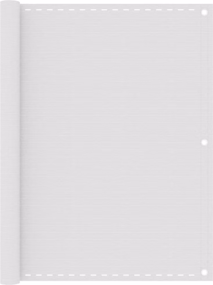 The Living Store Schermo privacy per balcone bianco 120x600 cm HDPE