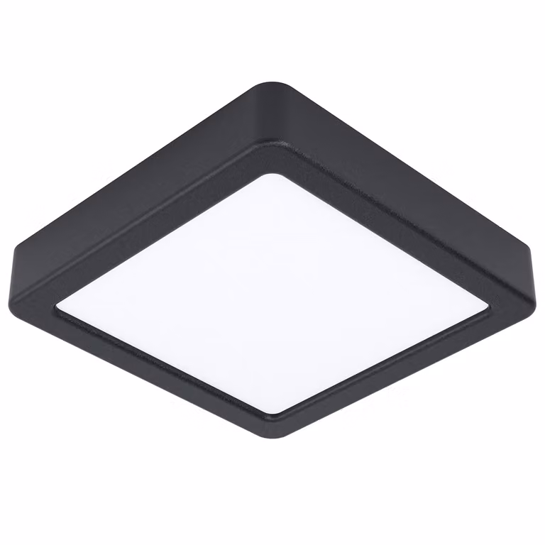 Eglo LED plafoniera a pannello Fueva 5 Black 16x16cm 11W 1350lm Bianco caldo 3000K