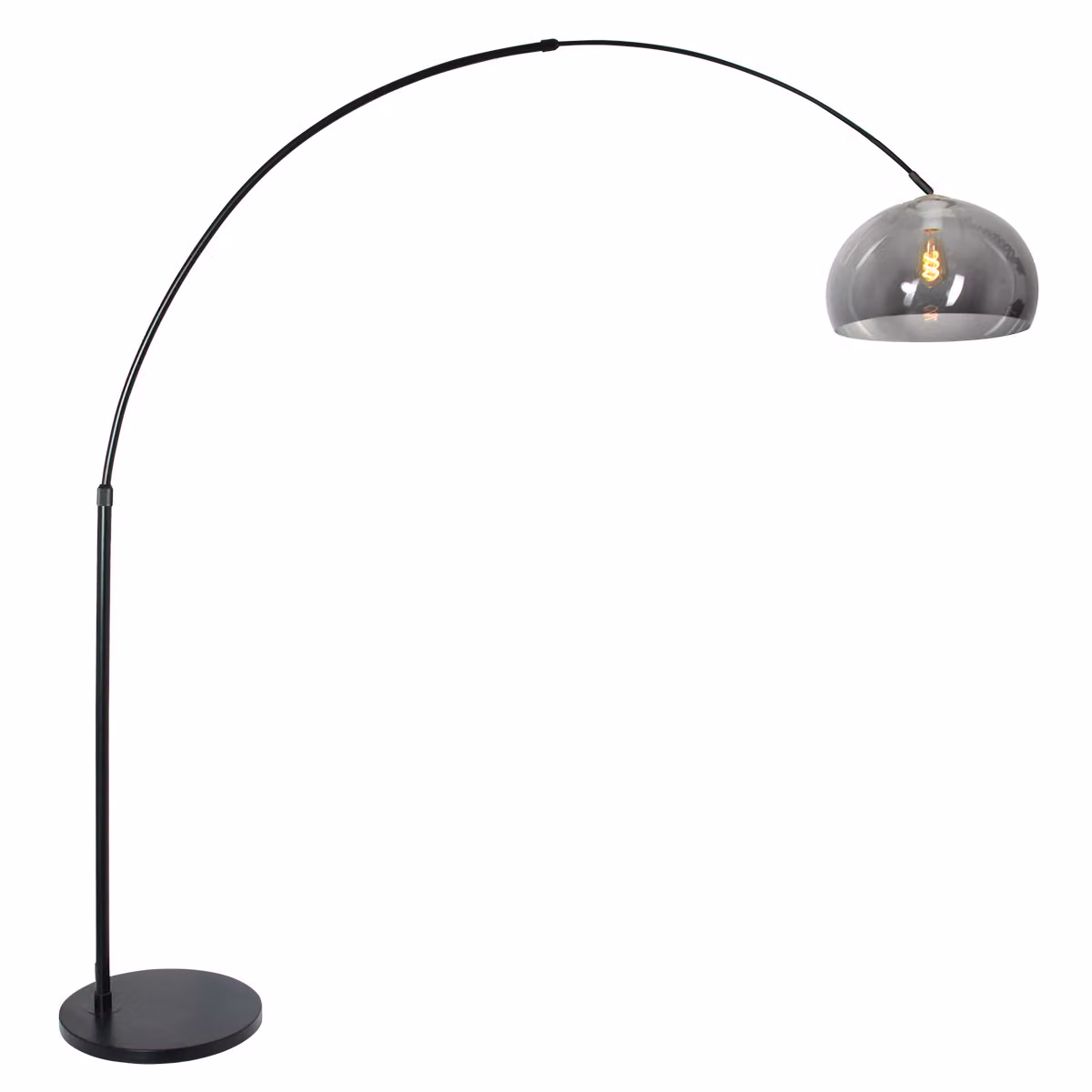 Lampada da terra - nero - Sparkled Light - plastica metallo - lampada ad arco - E27 - 9878ZW - Steinhauer