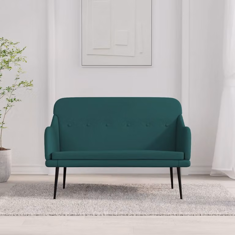 vidaXL Panca Verde Scuro 110x76x80 cm in Tessuto