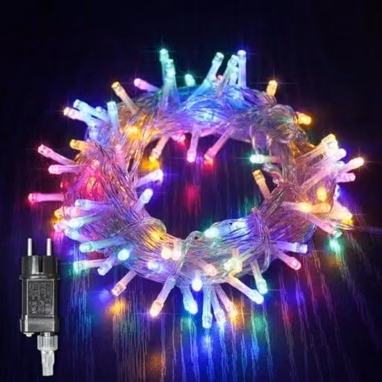 Ghirlanda luminosa a LED da 10 m con 100 luci e 8 modalità